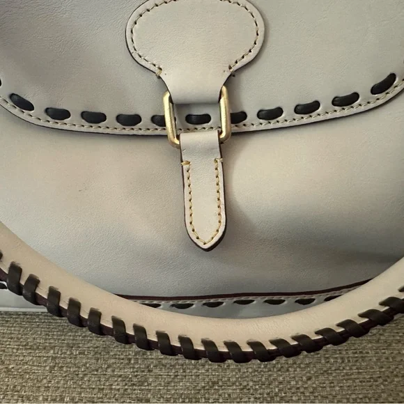 Dooney & Bourke NEW White Leather Satchel With Whip Stitching $498 MSRP NWT - Picture 11 of 16